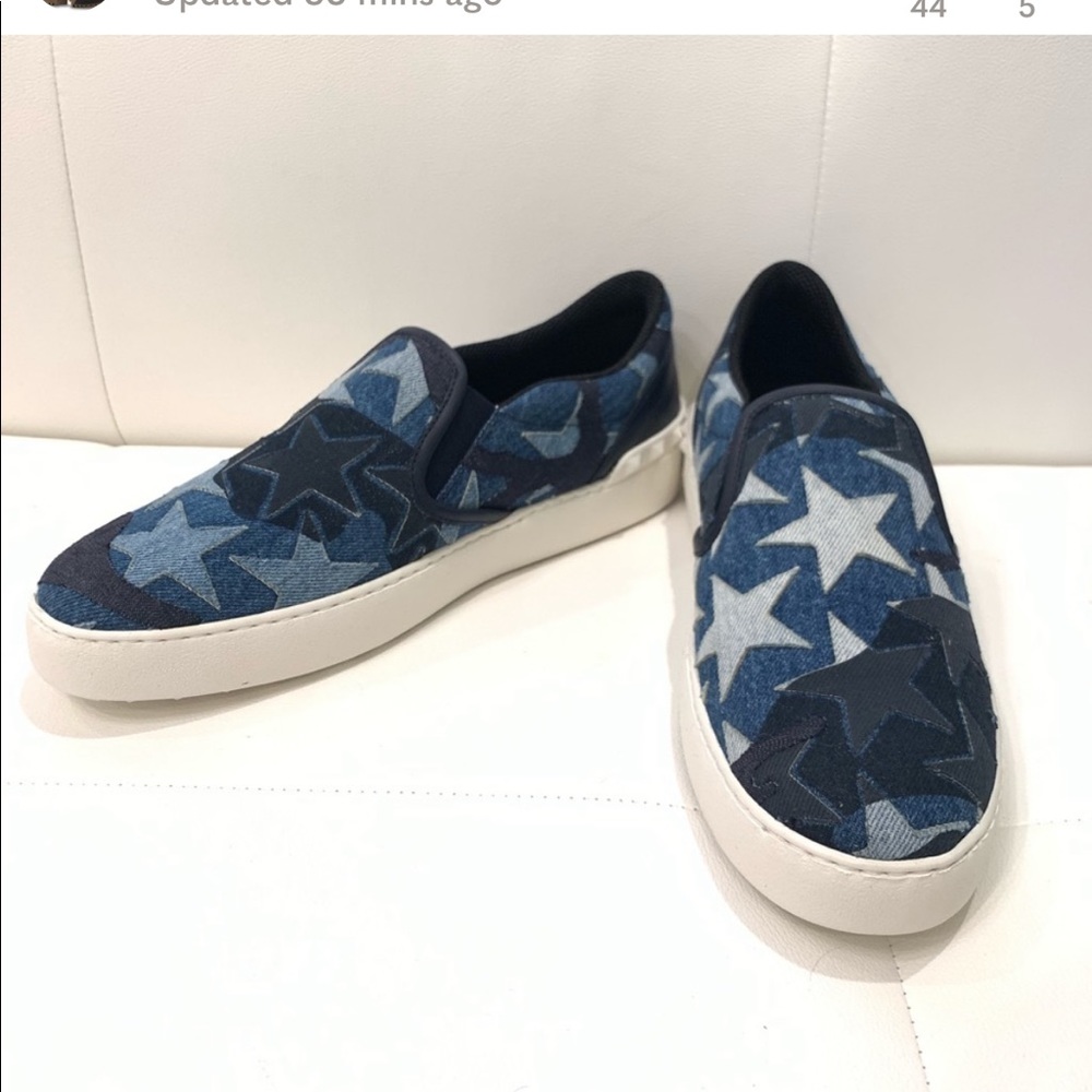 VALENTINO denim star camouflage slipper on sneaker